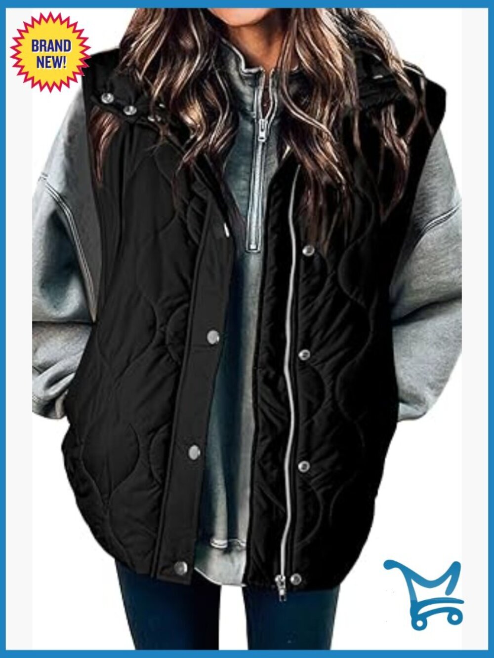 Cropped Puffer Vest Women Lightweight Quilted Stand Collar Sleeveless Zip Up